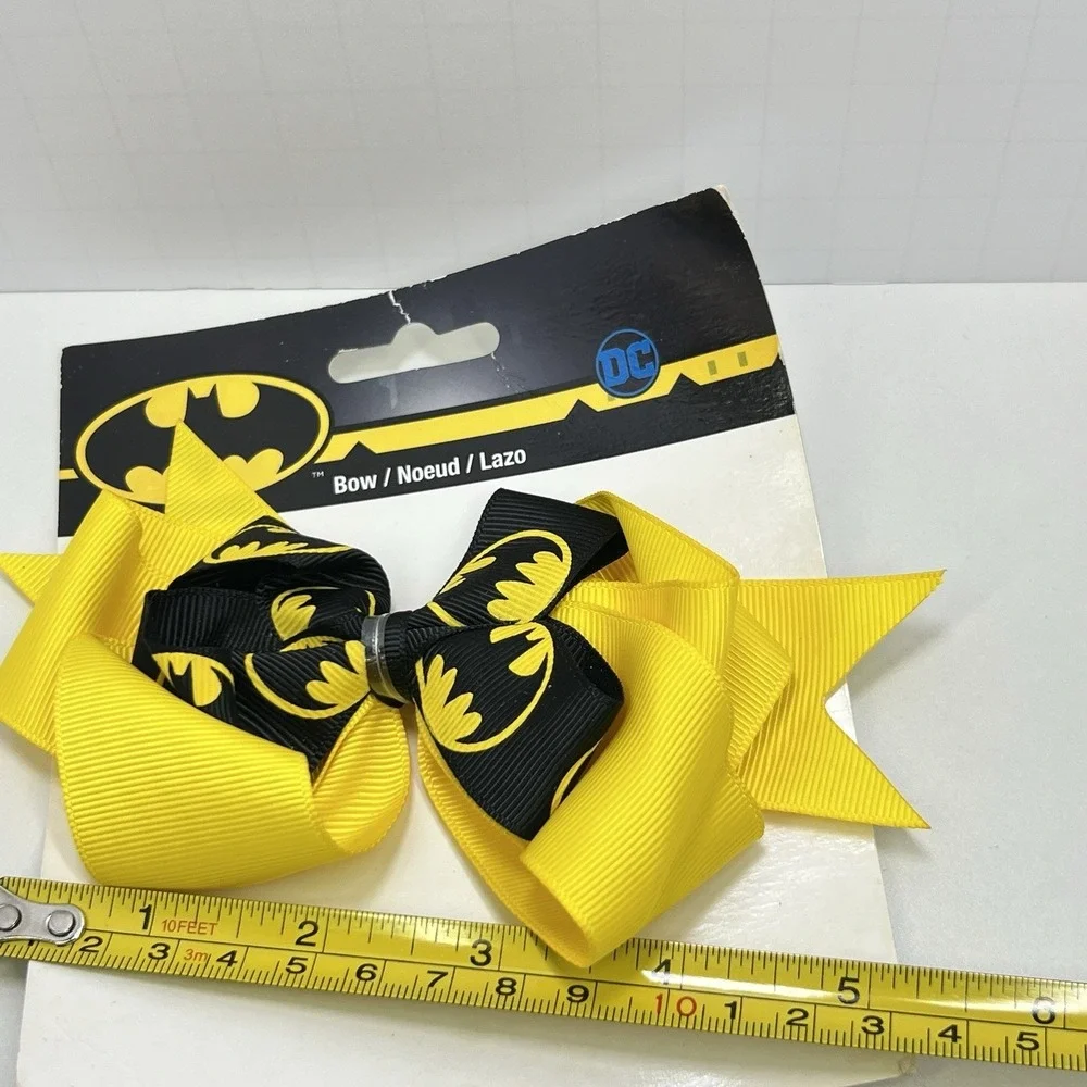 Batman Hair Bow‎ DC Comics Ribbon Logo Yellow Black 2017